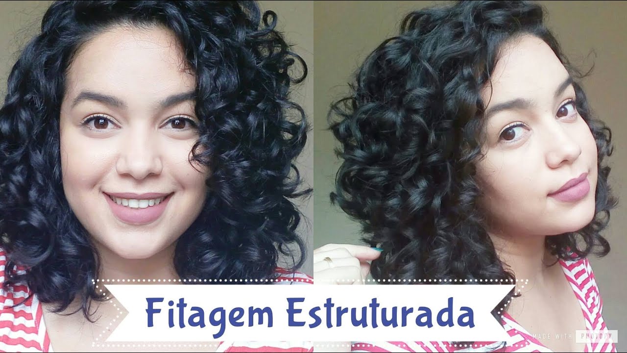 Fitagem estruturada no cabelo ondulado/cacheado