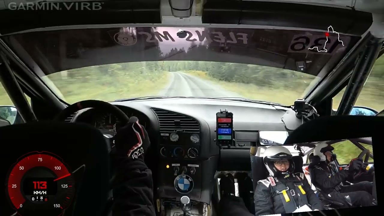 Rally Bergslagen SS6 2025. Oskar Palm/Caroline Palm BMW Grp E 