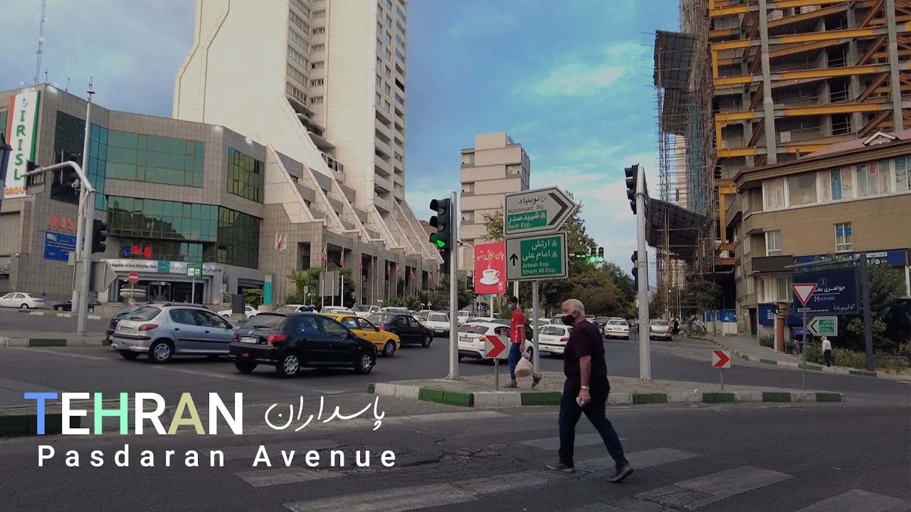 TEHRAN Iran 2021 - Walking on Pasdaran Street  تهران پاسداران