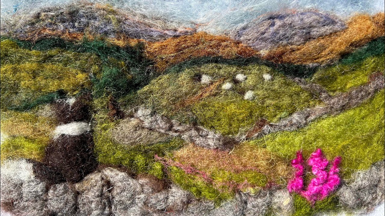 How to needle felt an Irish Country Scene with a Collie Dog