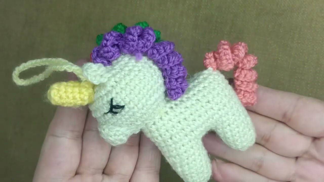 طريقة عمل يونيكورن كروشيه خطوة بخطوة 💖 Cute Crochet Unicorn Tutorial Step by Step 🦄🎨