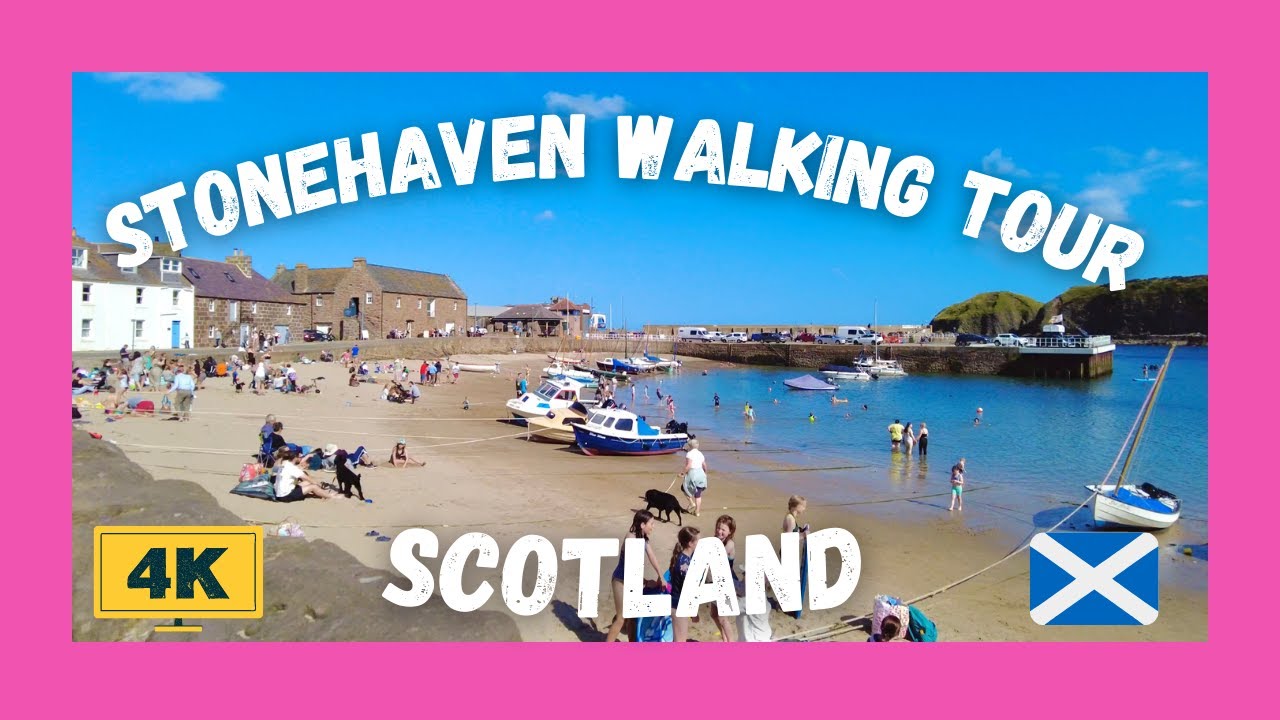 Stonehaven Walking tour | Scotland | UK | ASMR | 4K 🐟