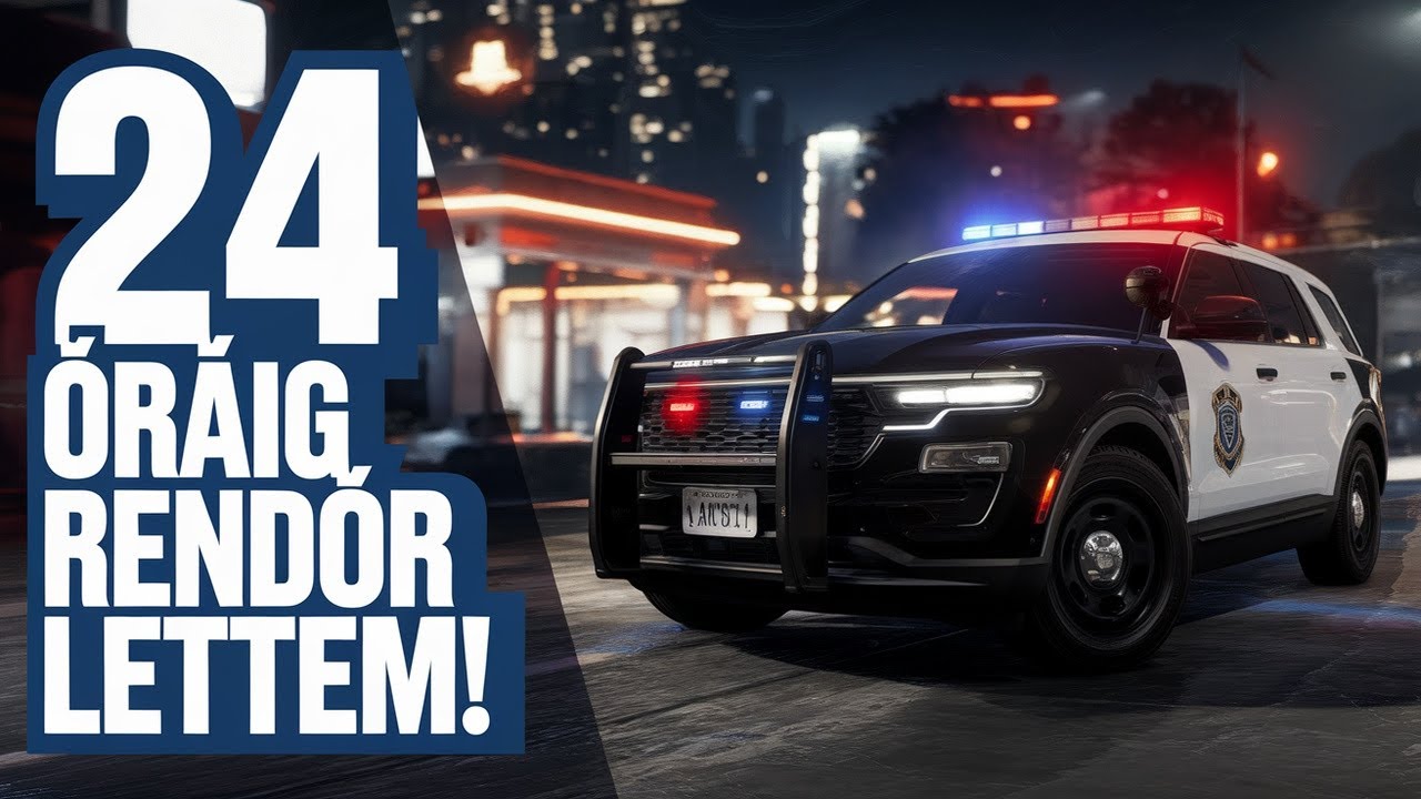 24 ÓRÁIG rendőr LETTEM a GTA 5-ben! 👮‍♂️
