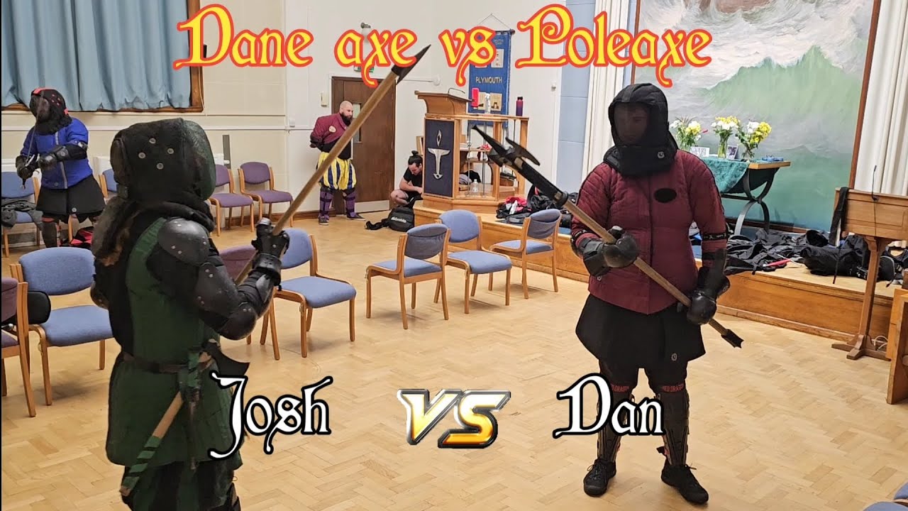 Dane axe vs Poleaxe sparring - Josh vs Dan