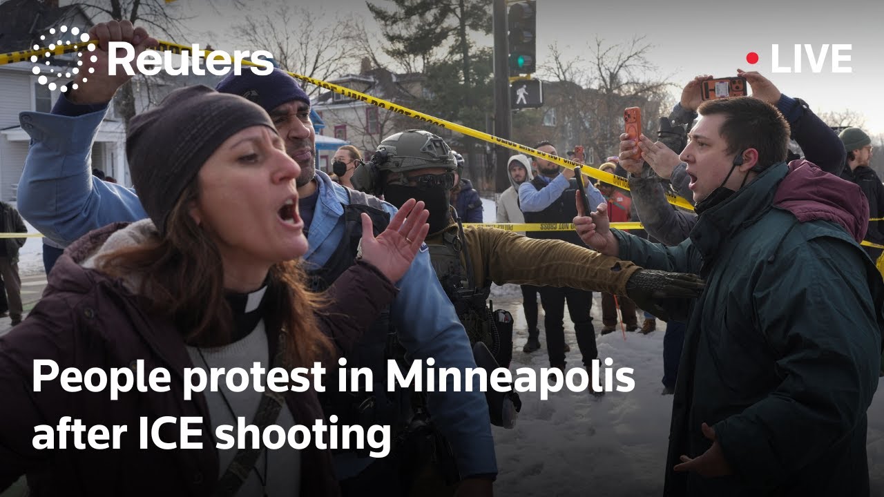 LIVE: People protest in Minneapolis after ICE shooting