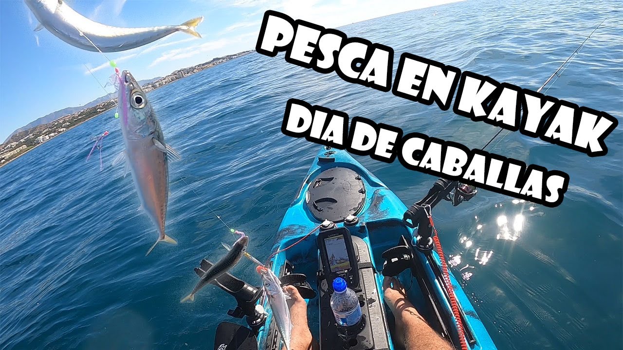PESCA EN KAYAK #2 - MUCHA ACTIVIDAD DE CABALLAS. 🎣🎣🎣🎣 CABOPINO (MARBELLA)
