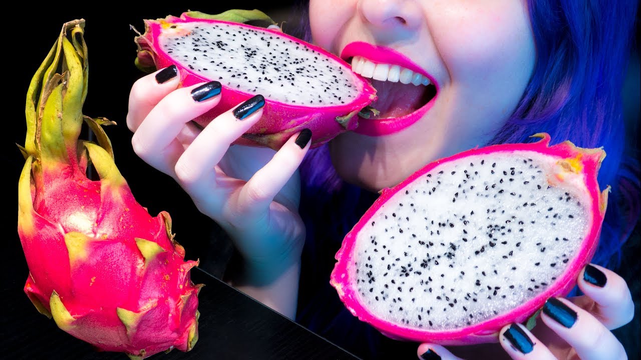 ASMR: Crunchy Exotic Dragon Fruit | Pitaya ~ Relaxing Eating Sounds [No Talking|V] 😻