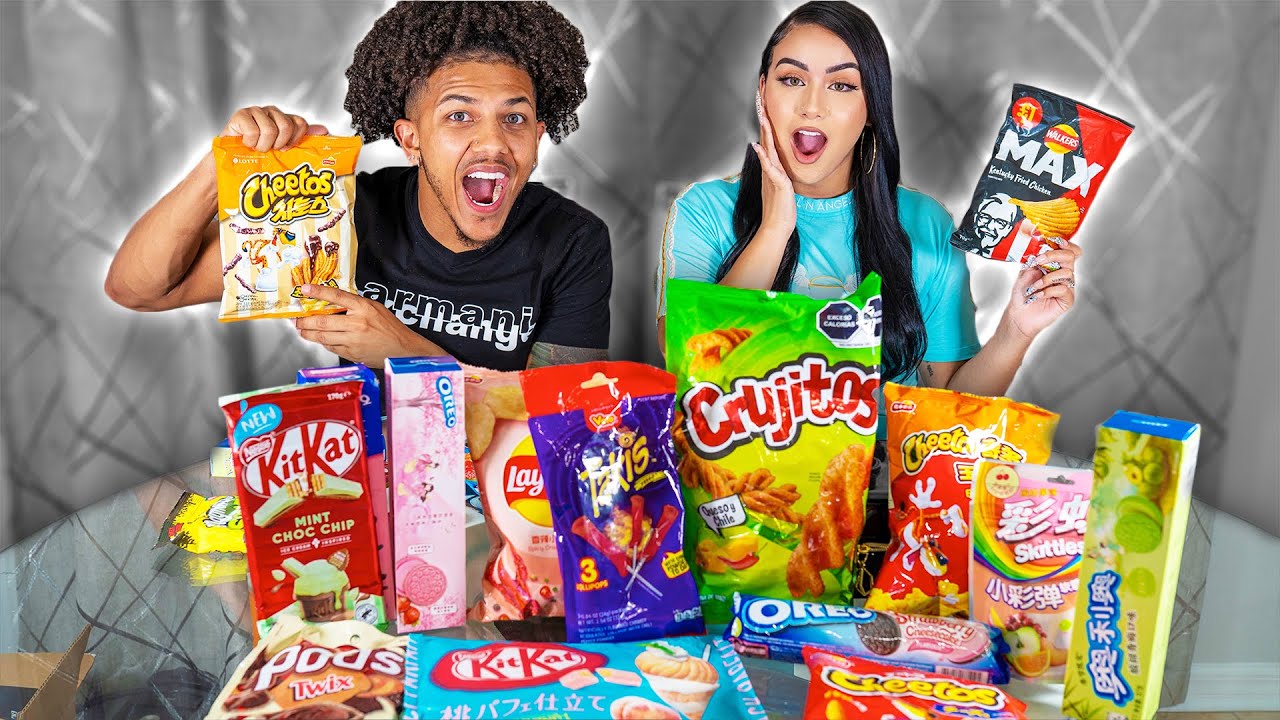 Trying EXOTIC SNACKS From Around The World *CRAZY FLAVORS*