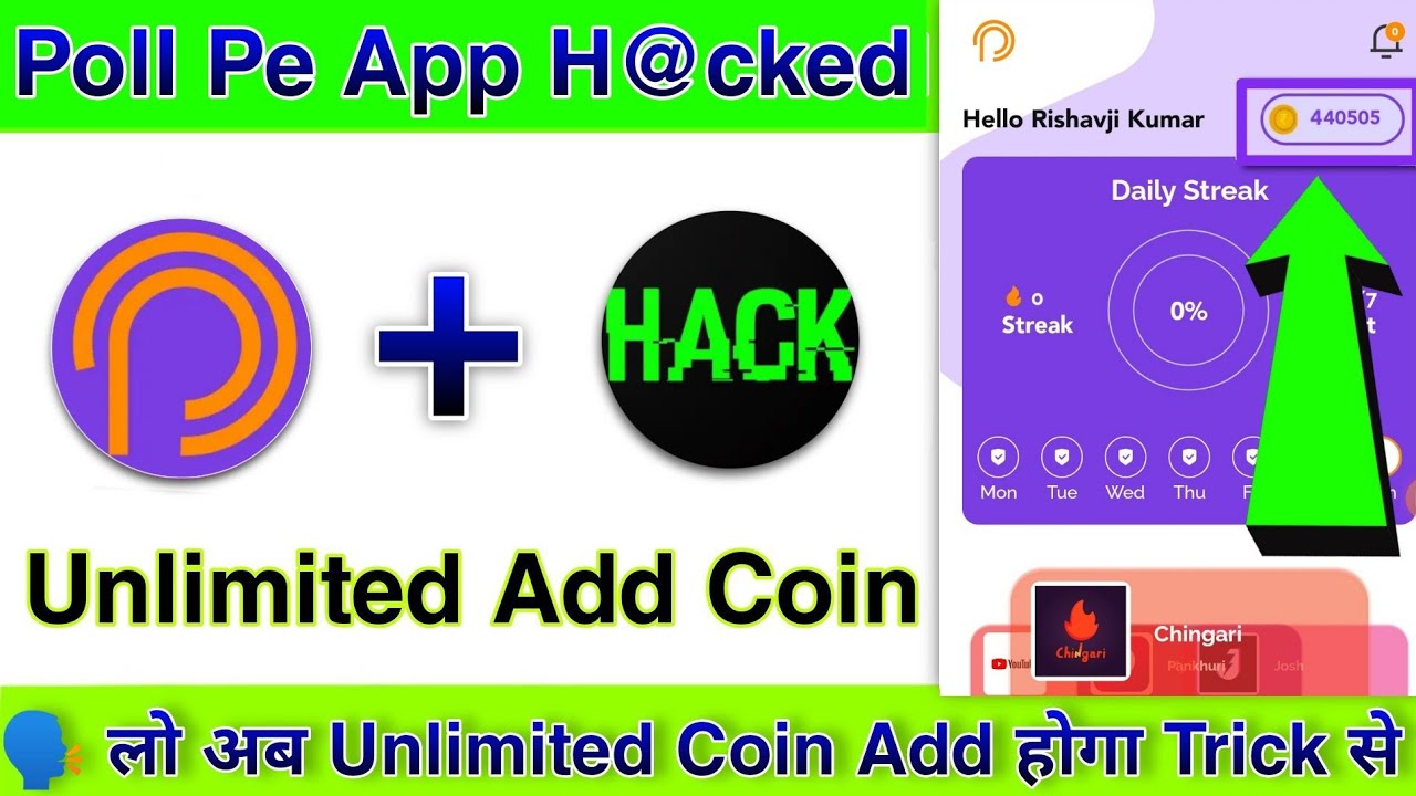 💥 Pollpe App Coin Add Trick || Pollpe App Coin Add Script ||  || Today New Earning App 2022 || #new