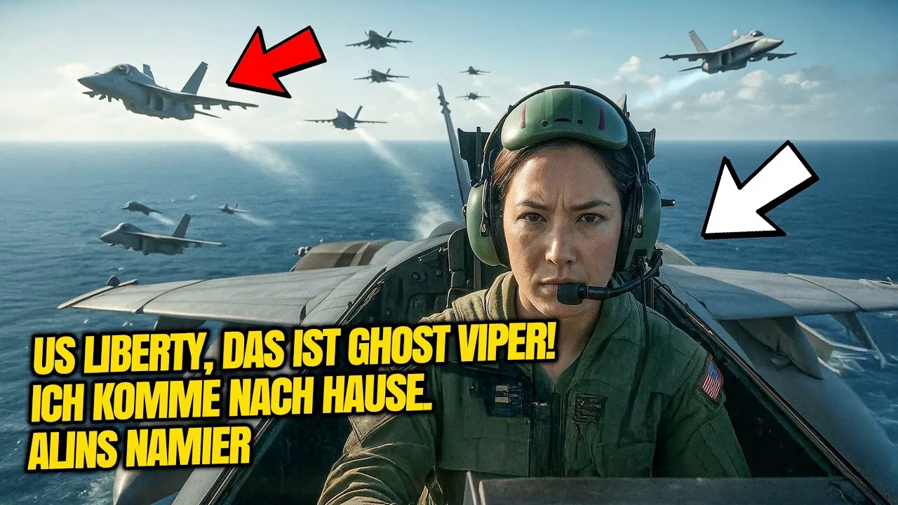 F 22s fingen sie über dem Flugzeugträger ab – doch erstarrten, als sie ihre Stimme hörten