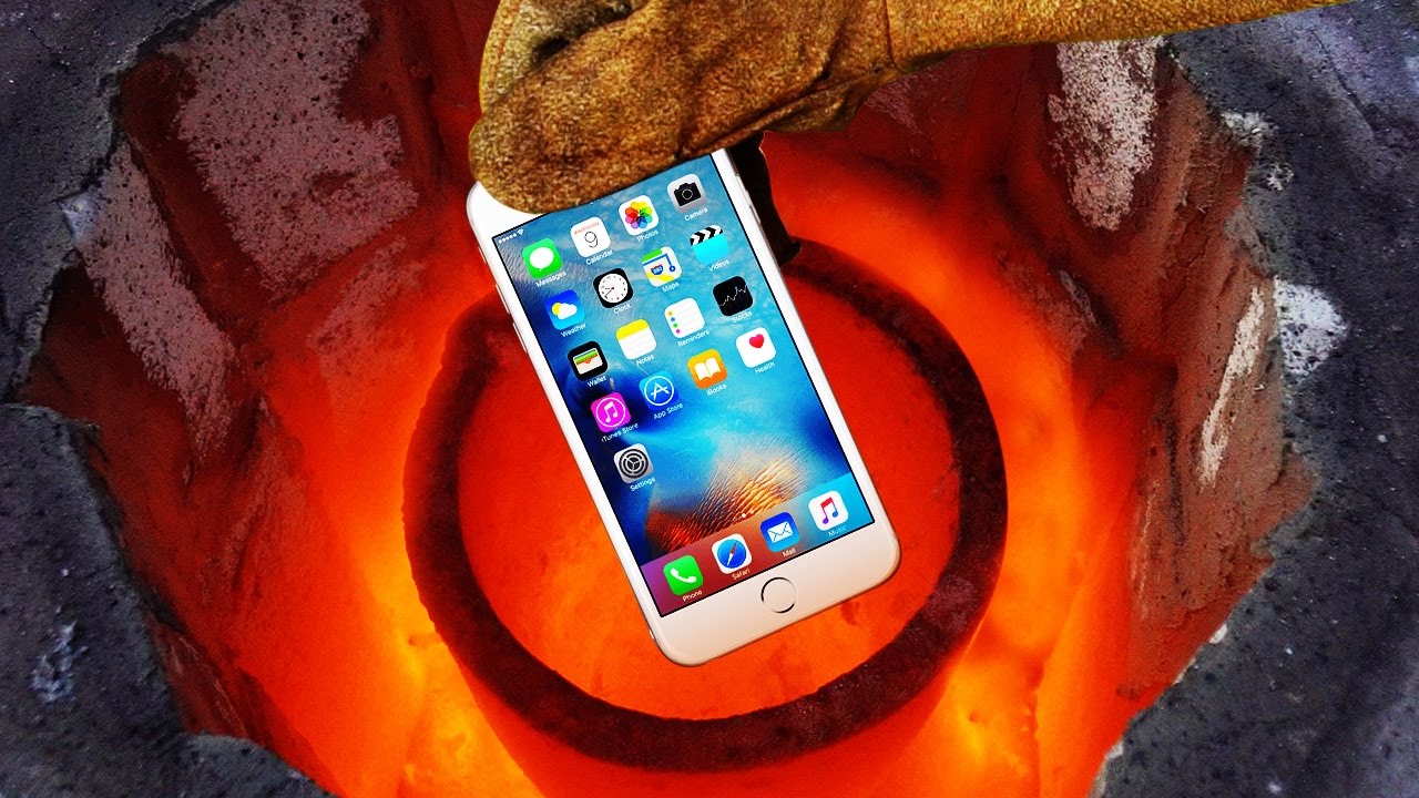 Выплавка iPhone 6s в литейном цехе при температуре 2600 градусов! Он полностью расплавится в жидк...