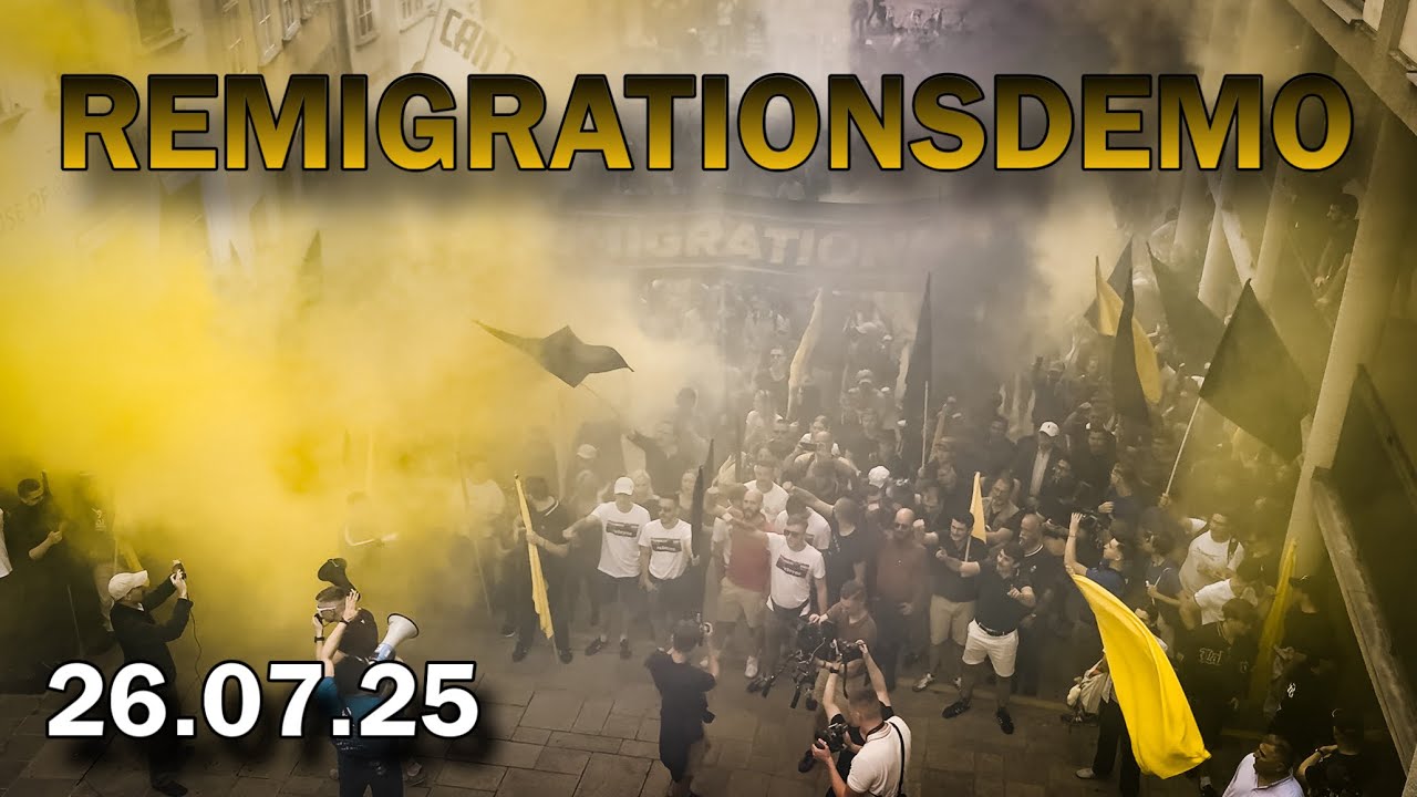 REMIGRATIONSDEMO + GEGENDEMO in Wien! Polizei-Großeinsatz 26.07.25