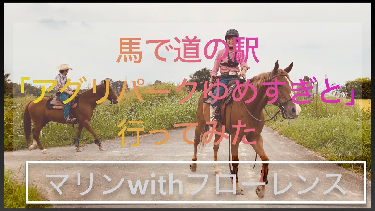 【ウエスタン乗馬】馬でお散歩❗️道の駅に行ってみた（アグリパーク編）