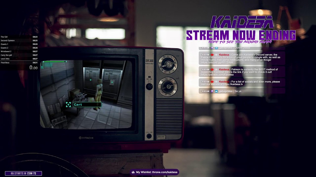 Speed running strat practice.  Comfy conversation time.