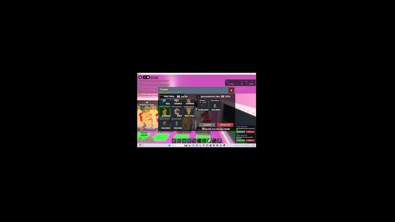 STEAL A BRAİNROT TRADEE(garama cokie and milki burguro dragon)aranır ÖZELLİKLE 2 GARAMI OLAN GELSİN