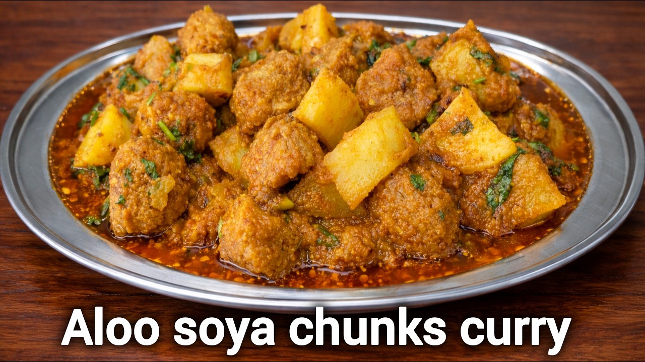 ढाबा स्टाइल आलू सोयाबीन की सब्ज़ी | इतना स्वाद कि भूल नहीं पाओगे | Aloo Soybean Curry