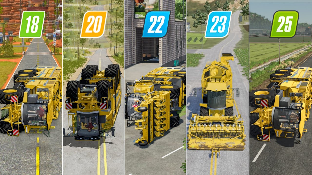 Fs18 против Fs20 против Fs22 против Fs23 против Fs25 | Уборка сахарной свеклы | Покадровая съёмка