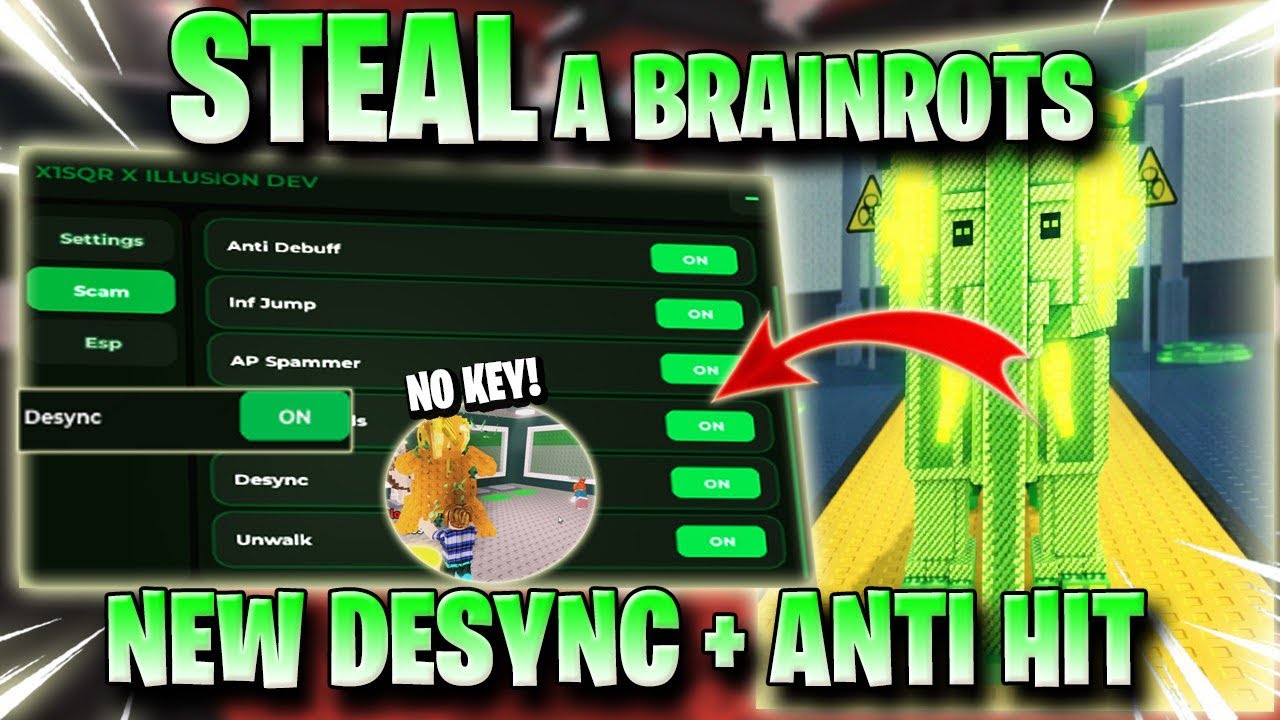 STEAL A BRAINROT SCRIPT *NO KEY* - NEW FIXED DESYNC, FLOAT, ANTI HIT, AUTO GRAB & MORE! ❄️🎁