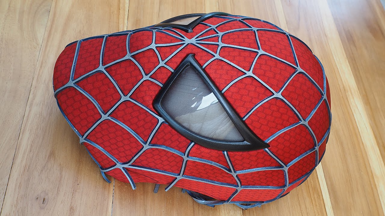 Spider-Man Costume Replica Mask with Magnetic Eye Frames (unfinished)