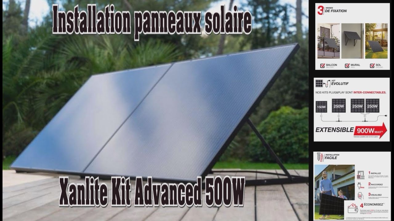 Installation panneau photovolta&iuml;que Xanlite Kit Advanced 500W