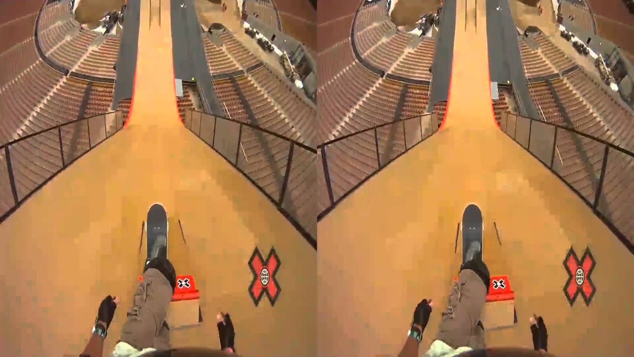 GoPro HD  Skateboard Big Air with Andy Mac   X Games 16 3d sbs vr