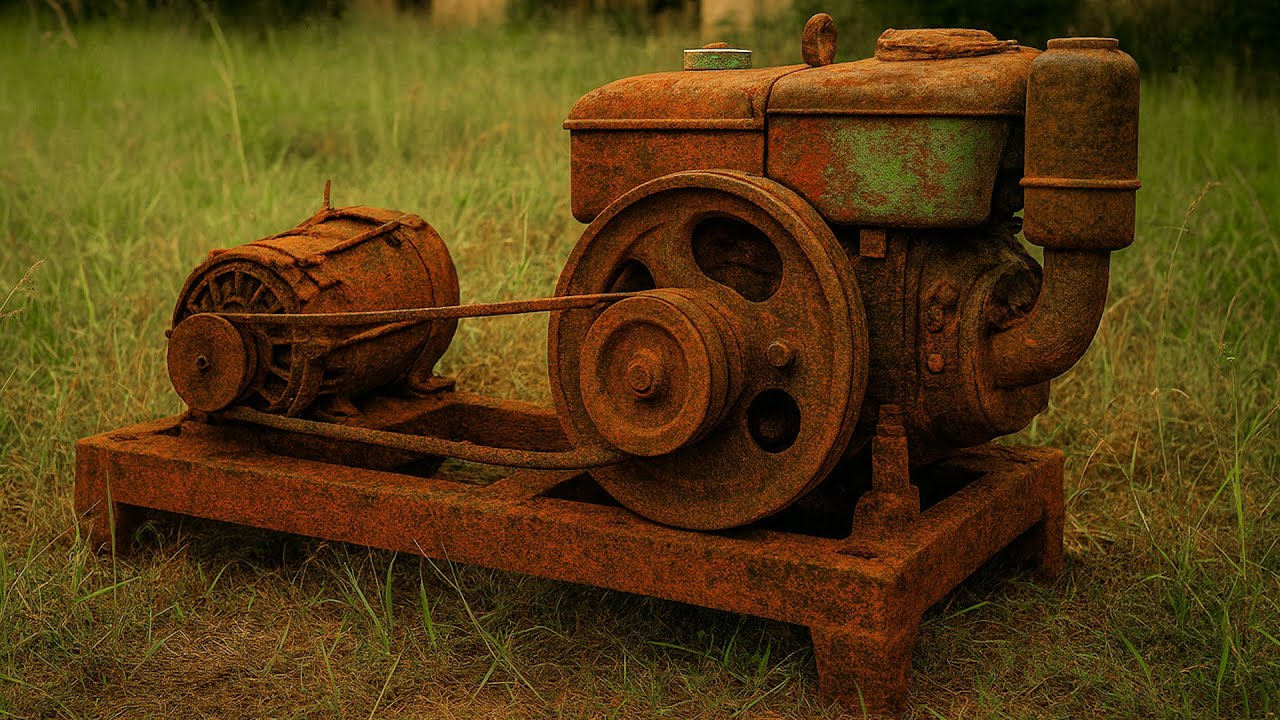 Fully Restoring An Abandoned Diesel Generator / Brought Back to Life After 50 Years of Neglect