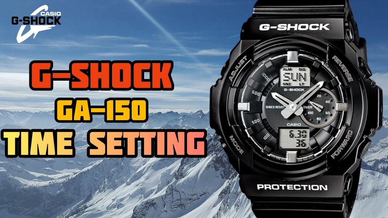 How To Setting Time and Date a G-Shock GA-150 Digital Watch | Watch Repair Channel | SolimBD