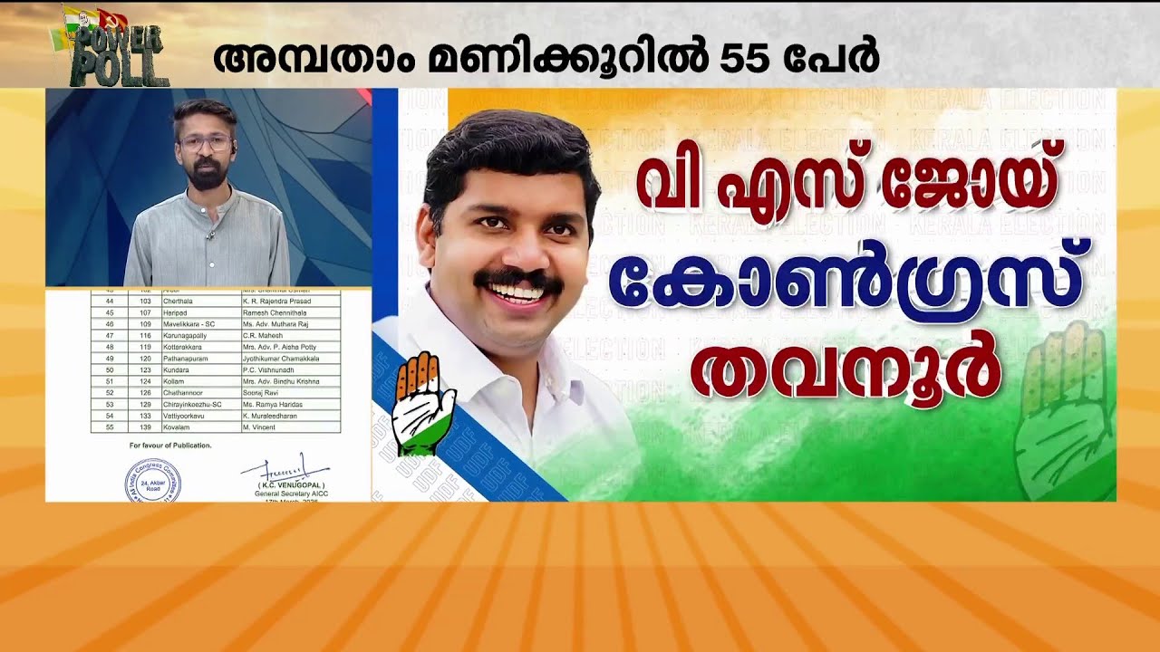 തര്‍ക്കമുള്ള സീറ്റുകള്‍ ഒഴിവാക്കി: ട്വിസ്റ്റുകളും സര്‍പ്രൈസുകളുമില്ലാത്ത ലിസ്റ്റ് | Candidate List