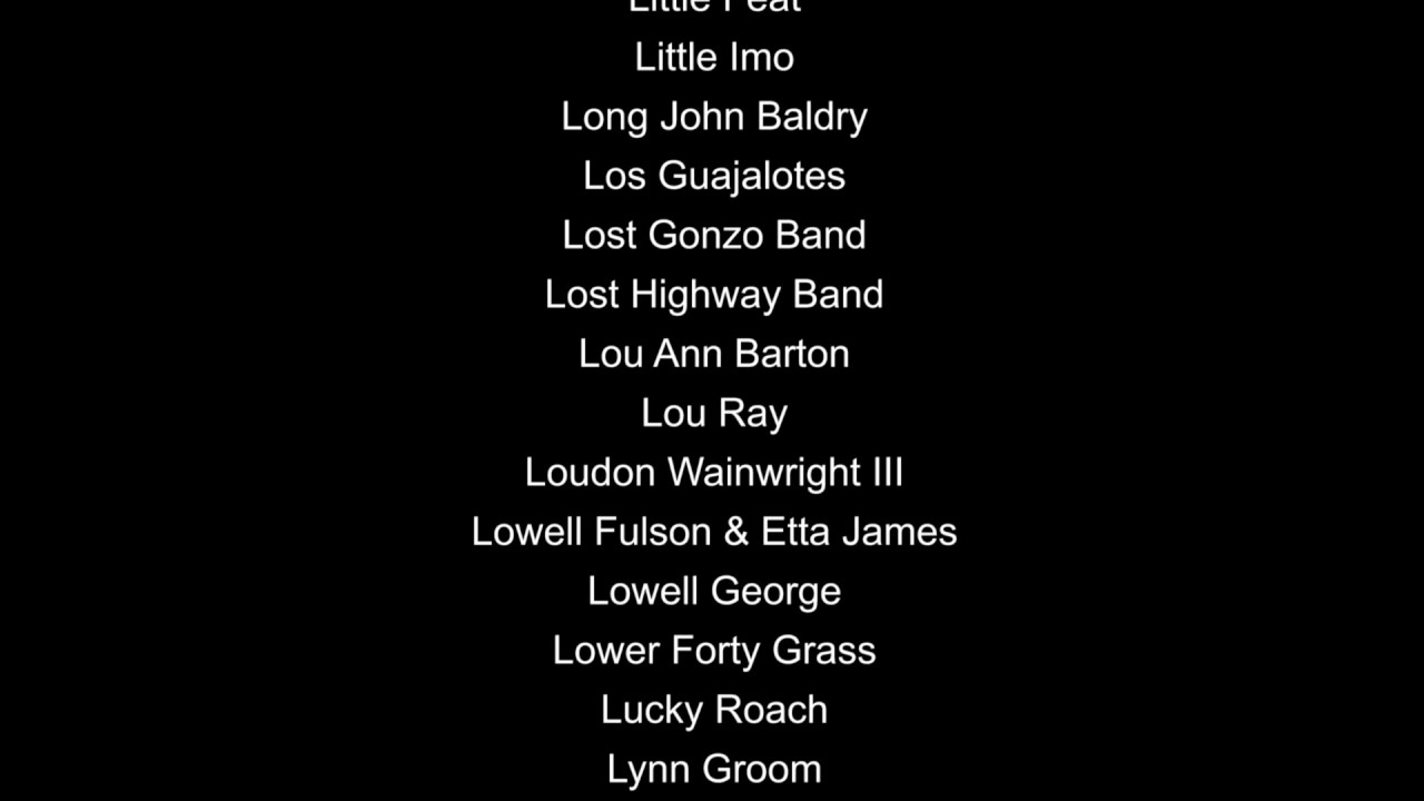 Armadillo World Headquarters Performer List