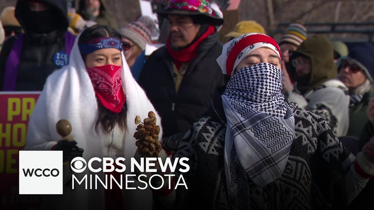 Native Americans gathered at the Whipple Federal Building to draw attention to the history, call for