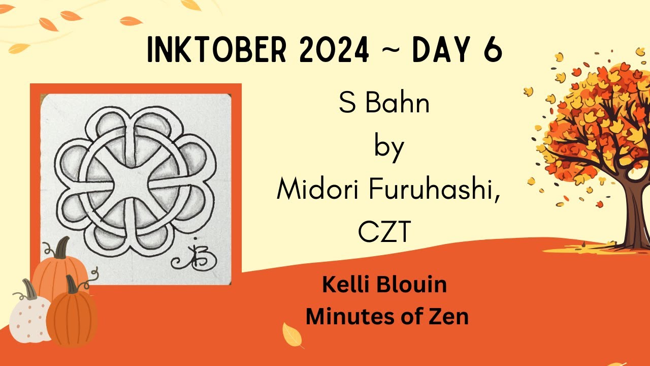 Inktober 2024 - Zentangle© - Day 6 - S Bahn