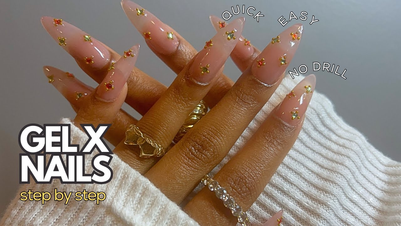 How To Do Gel X Nails At Home, Without a Drill | BEGINNER FRIENDLY! | gel x nails tutorial