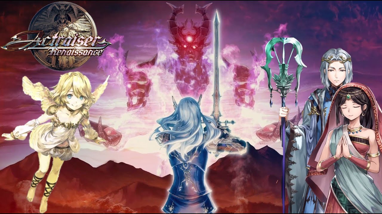 Actraiser Renaissance Part 5 Marahna / Karia & Rafflasher Boss ( Action City Building ) アクトレイ