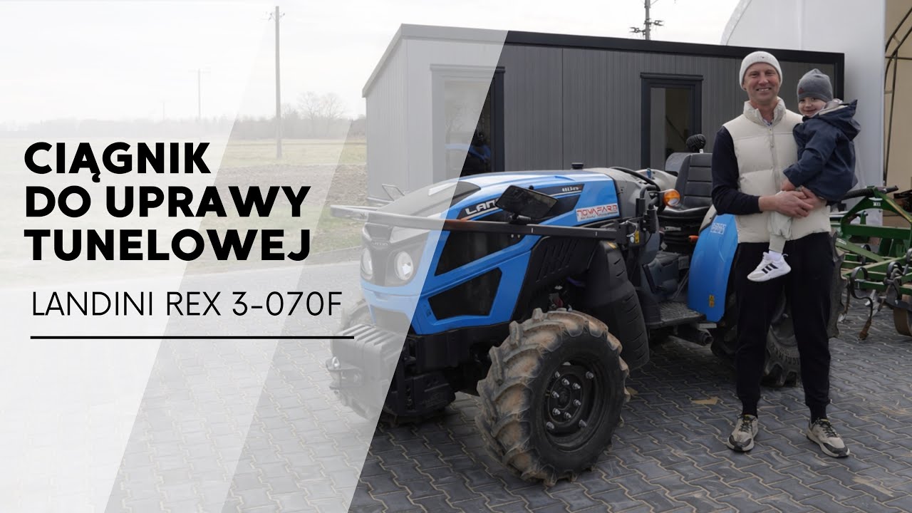 Ciągnik platformowy do uprawy tunelowej papryki - Landini Rex 3-070F