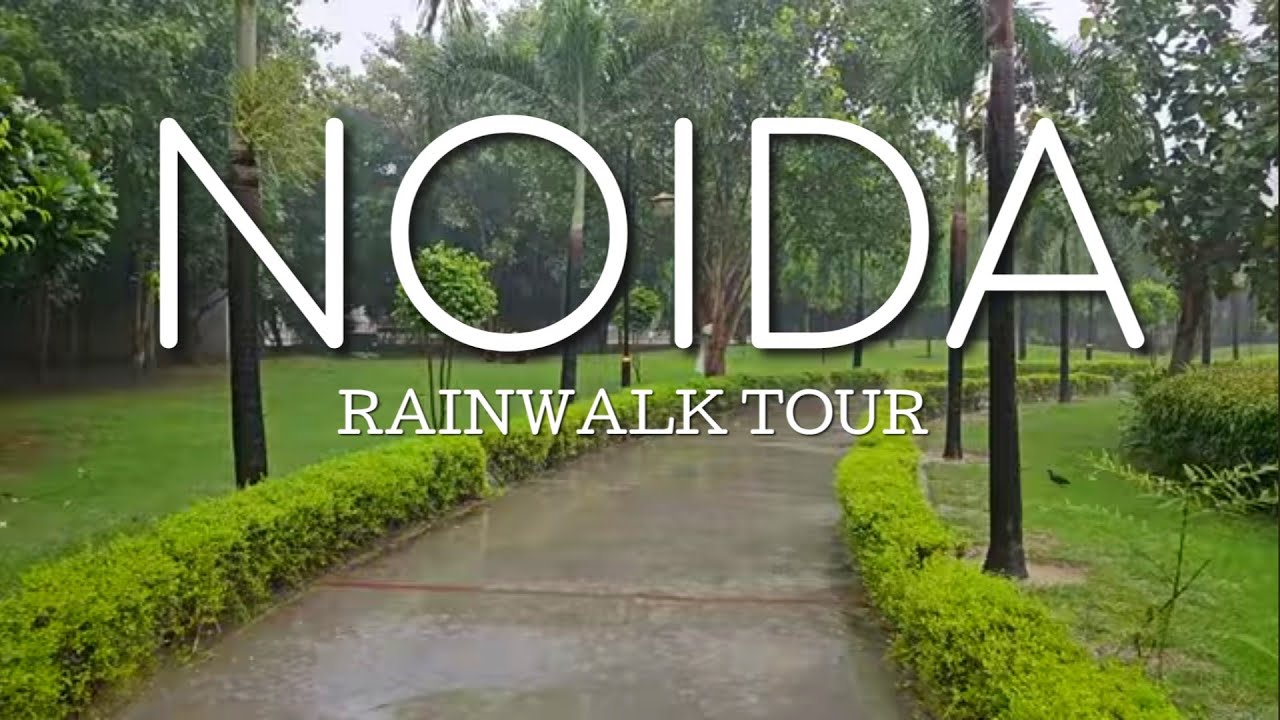 Rain Walking Tour | Noida | Gaur City | 4K | Watch for relaxation | India