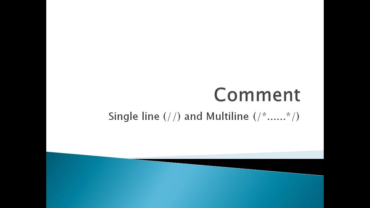 20 - Comments in C
