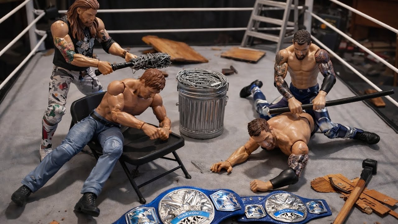 JXW TAG TEAM EXTREME RULES MATCH for the JXW SMACKDOWN TAG TEAM CHAMPIONSHIP 