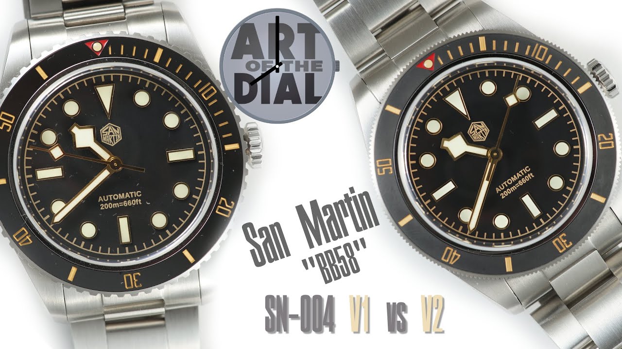 San Martin x WatchDives SN004 V2 vs V1 BB58 Watch Review