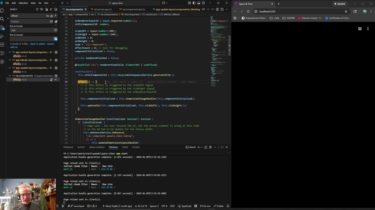 360 - ThreeJS and Angular Space And Time Application: Thoughts About Effects