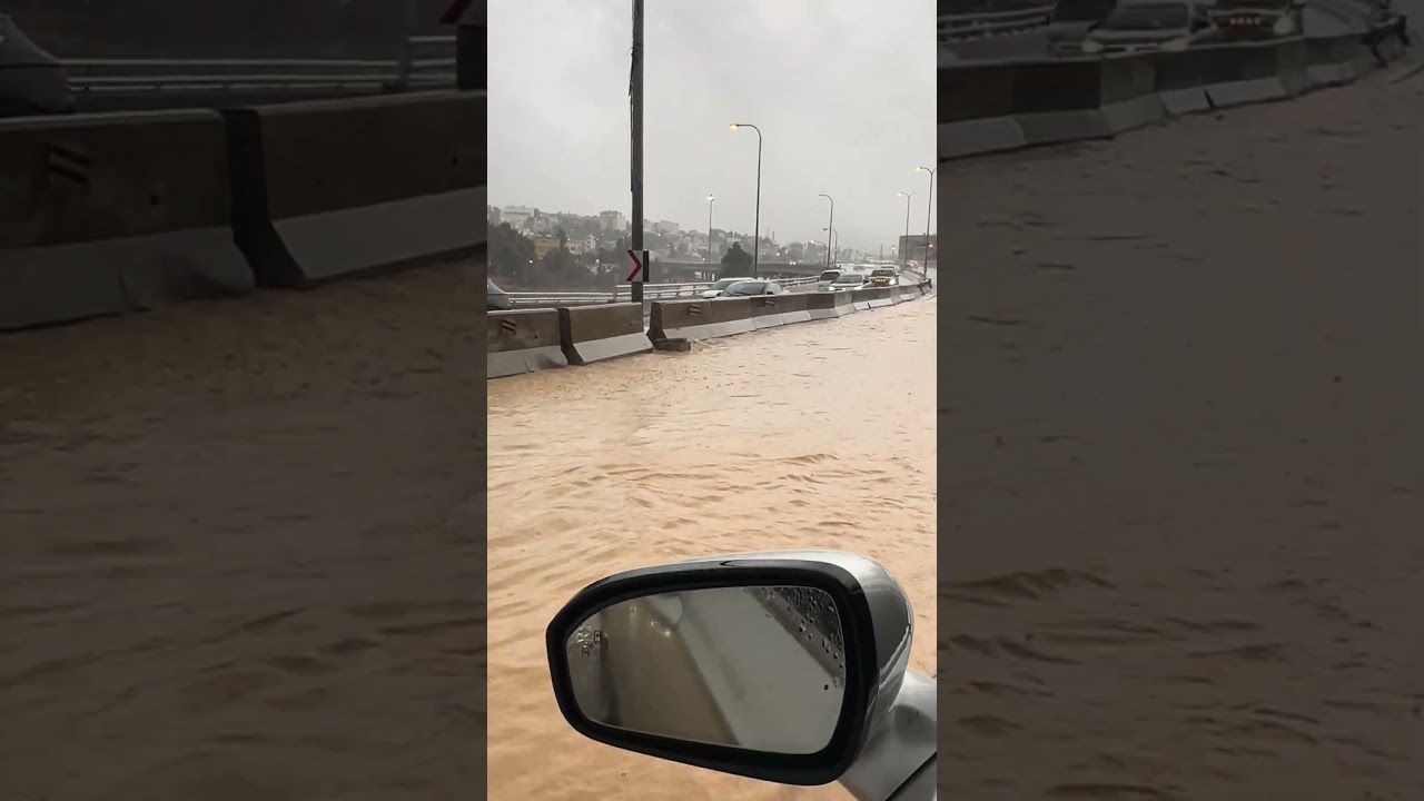 تجمعات مياه كبيرة بمخرج مدينة السلط #قناة_آرام