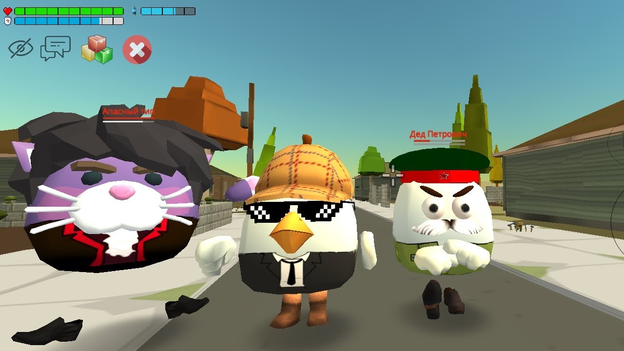 Битва строителей в chicken gun! 💥Дом из 90-х против сейчас!