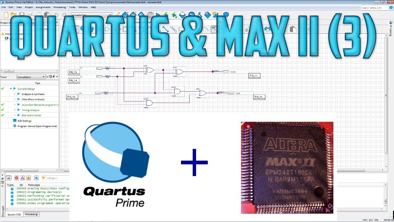 Quartus Prime Lite & CPLD MAX II. Creación de esquemáticos (1)