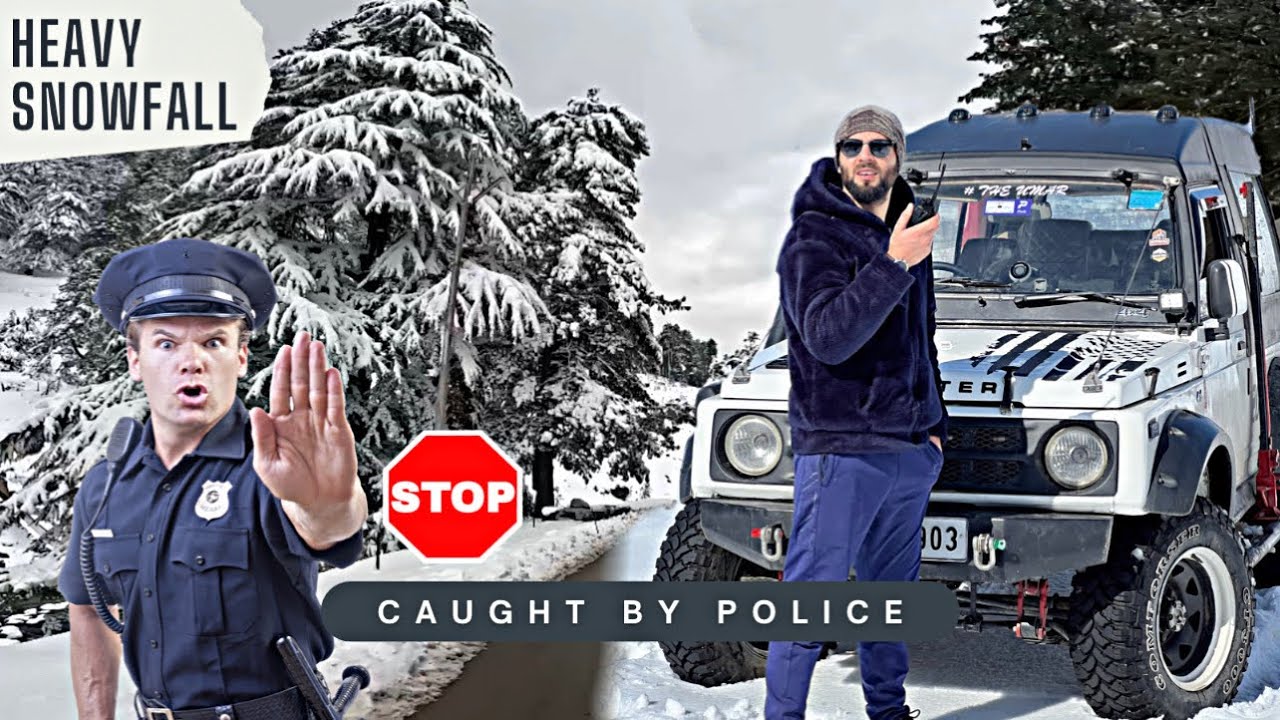 Caught By Police 👮‍♂️ Fresh Snowfall In Kashmir || Pahalgam || The Umar