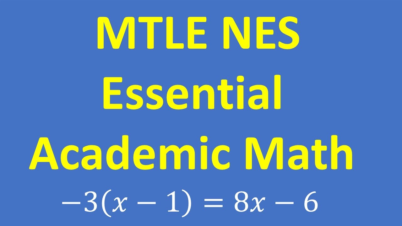 MTLE NES Essential Academic Skills Test &ndash; Math Practice