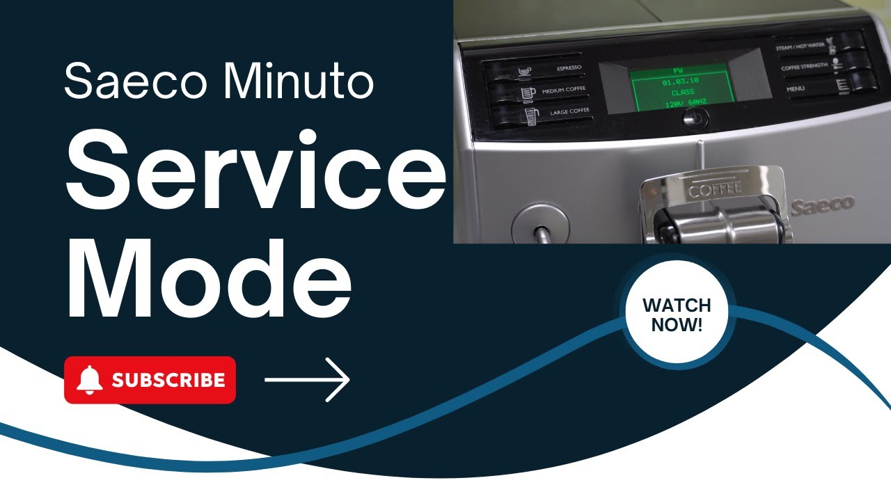 Saeco Minuto Diagnostic/Test Mode Functions