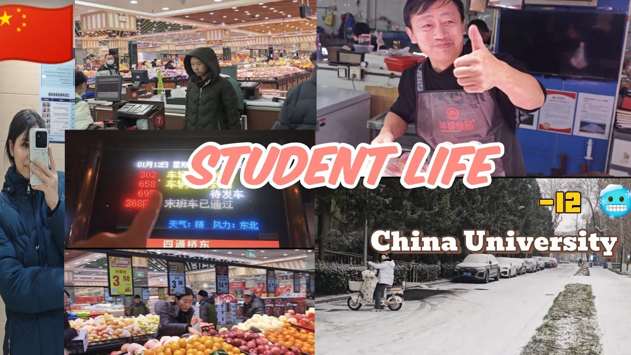 International Student Life in China 🇨🇳| University Tour ❄️ (-12°C)