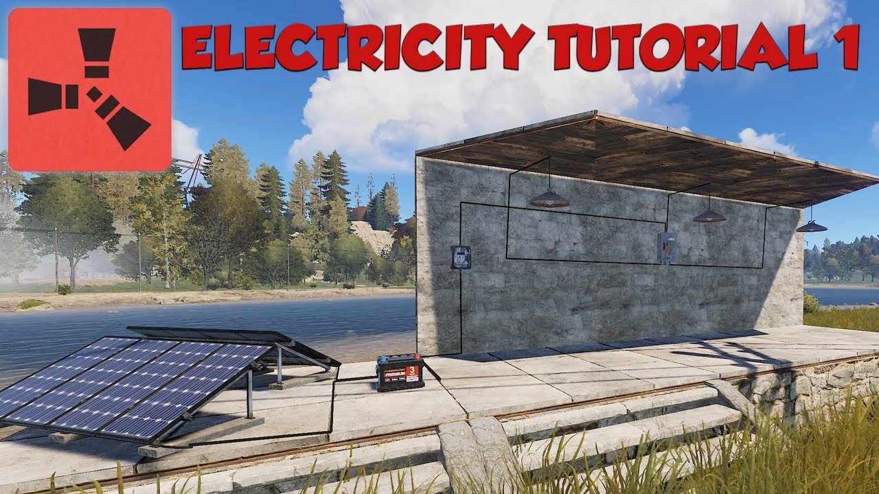 Rust Electricity Tutorial #1 - Lights - Switches - Solar Panels - Splitters