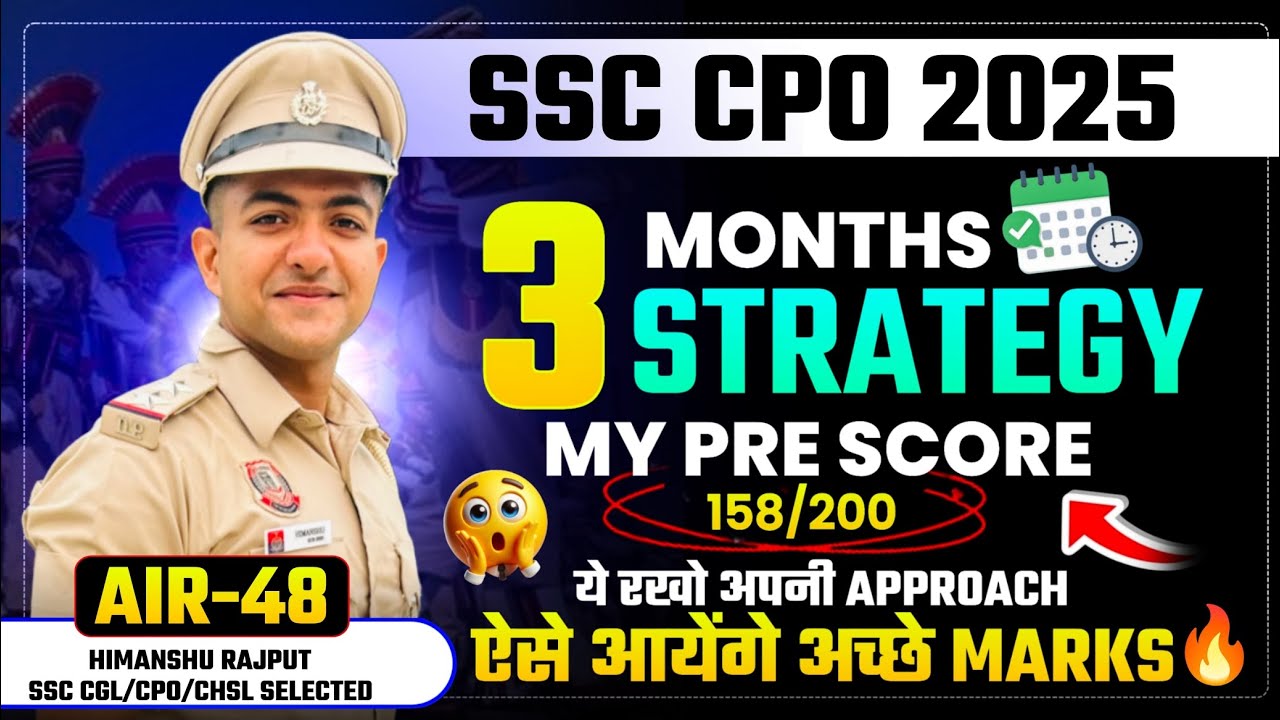 SSC CPO 2025 Last 3 Months Strategy🚨💯| This was my approach | ssc cpo 2025 strategy #ssc #ssccpo