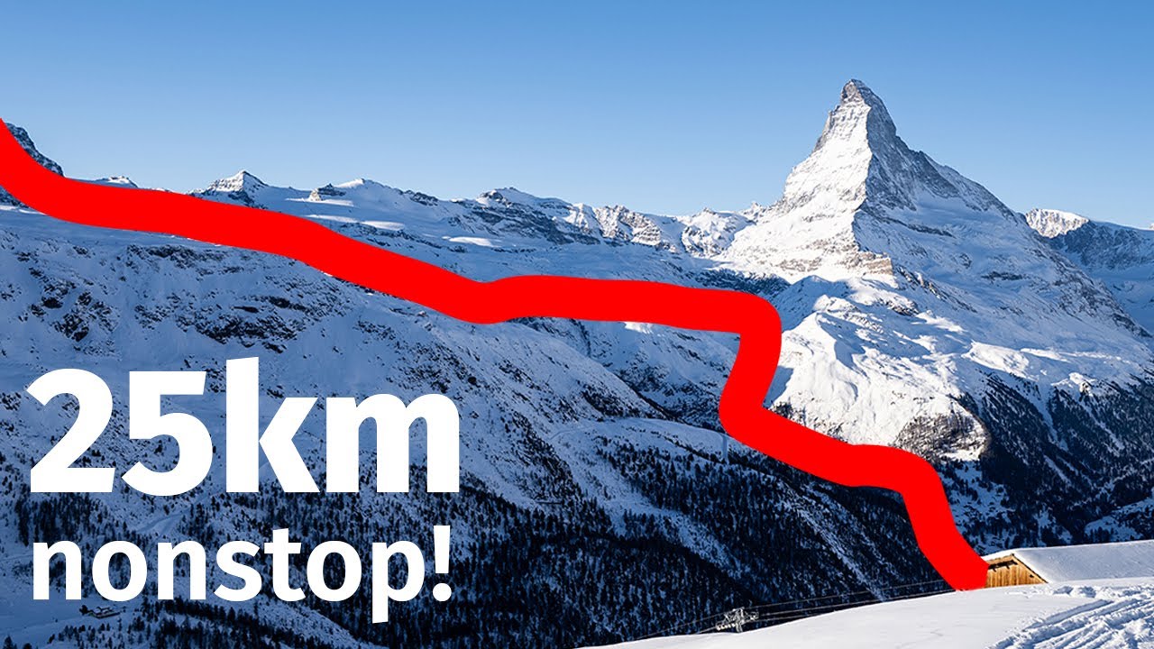 Längste Skipiste der Welt – Wer schafft es OHNE Pause? ⚠️