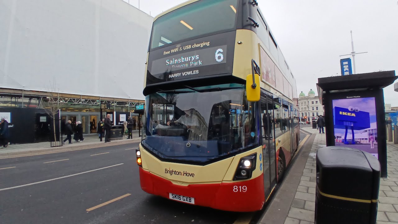 Riding B&H819 on route 6 from Brighton Station to Brighton Churchill Square